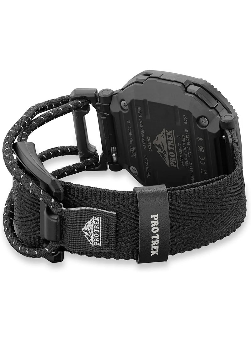 كاسيو ساعة كاسيو برو تريك هايكر لاين مع بلوتوث وطاقة شمسية قوية ومواد صديقة للبيئة، PRJ-B001B-1DR، للرجال، اسود - Image 4